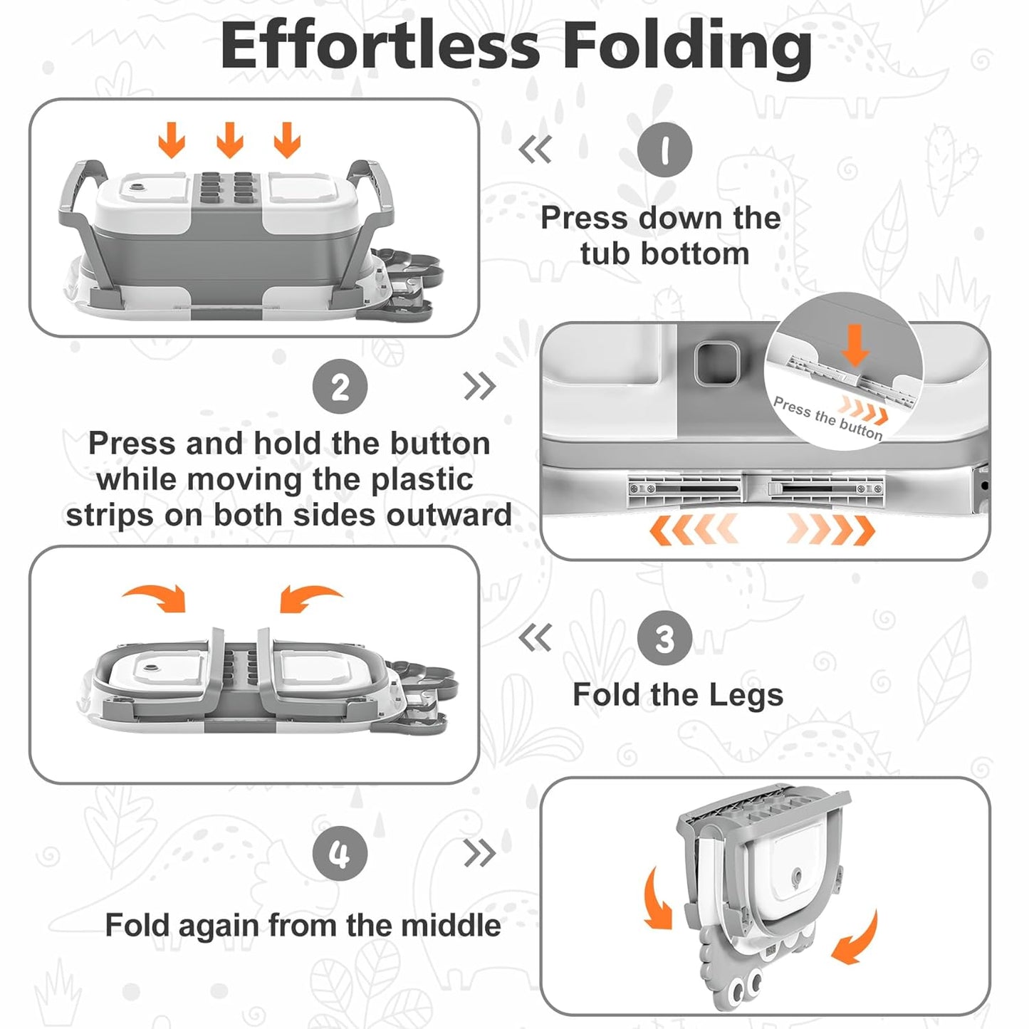 BAÑERA PLEGABLE PORTTIL PARA BEBE +TERMOMETRO INCLUIDO