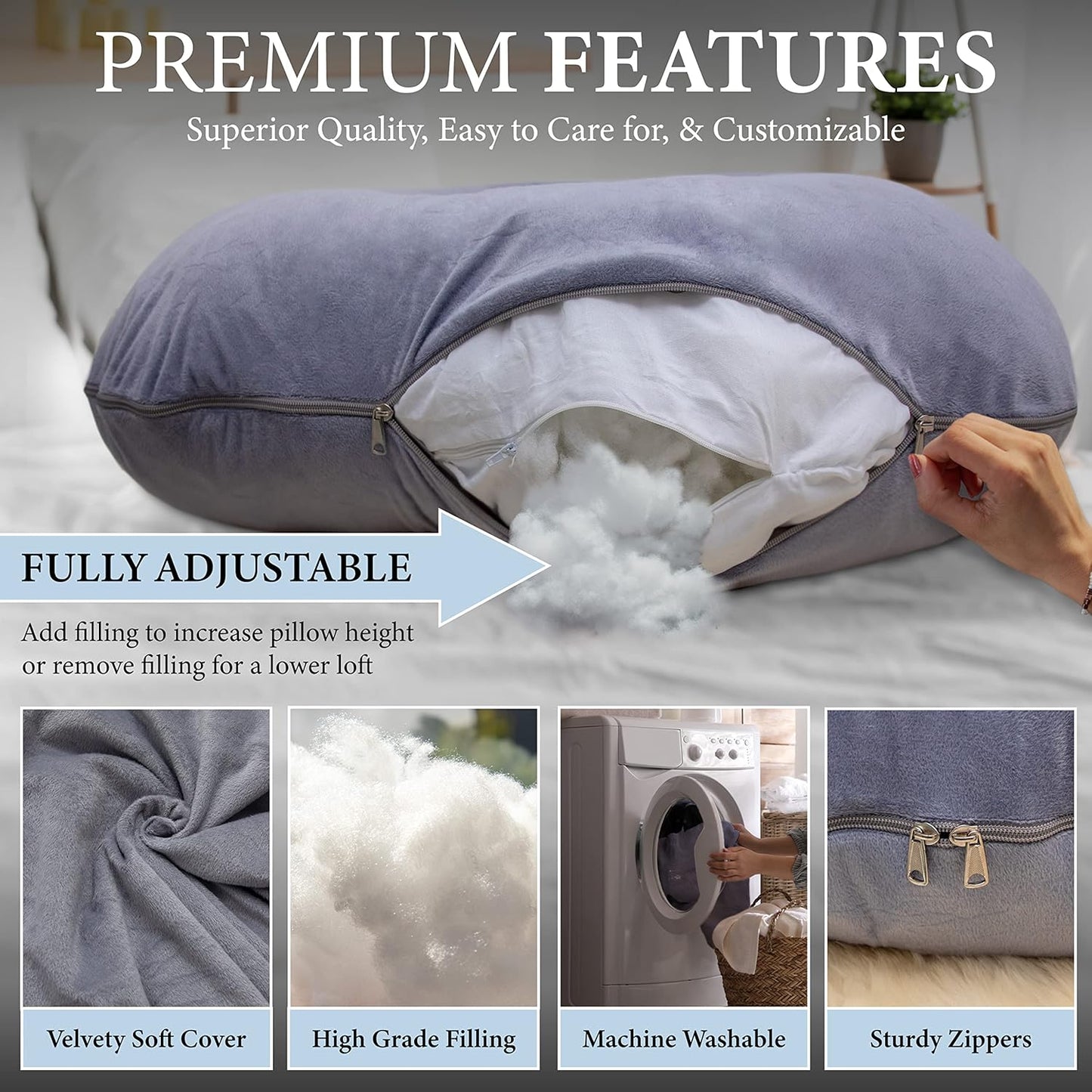 ALMOHADA DE EMBARAZO DE CUERPO ENTERO