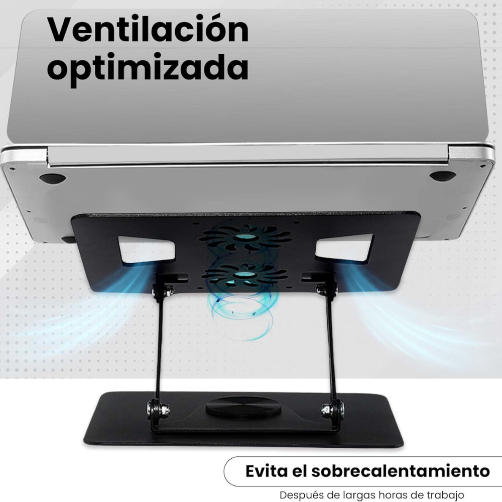 SOPORTE PARA PORTATIL METALICO - GIRATORIO - AJUSTABLE