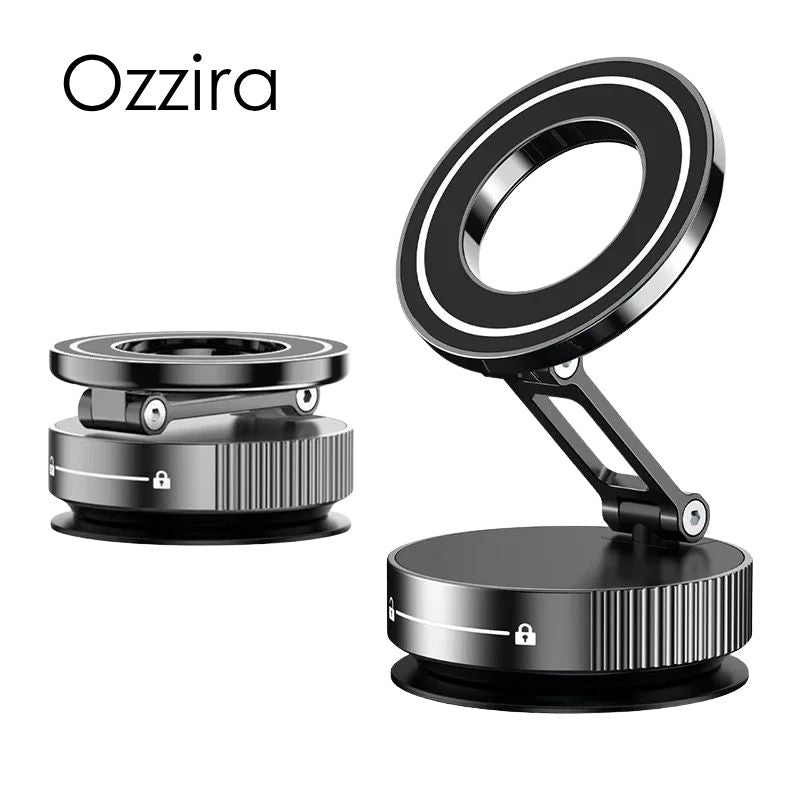 Soporte Magnético 360° para Celular – Succión al Vacío, Plegable y Giratorio