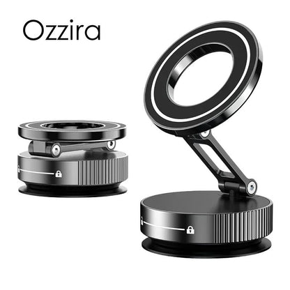 Soporte Magnético 360° para Celular – Succión al Vacío, Plegable y Giratorio