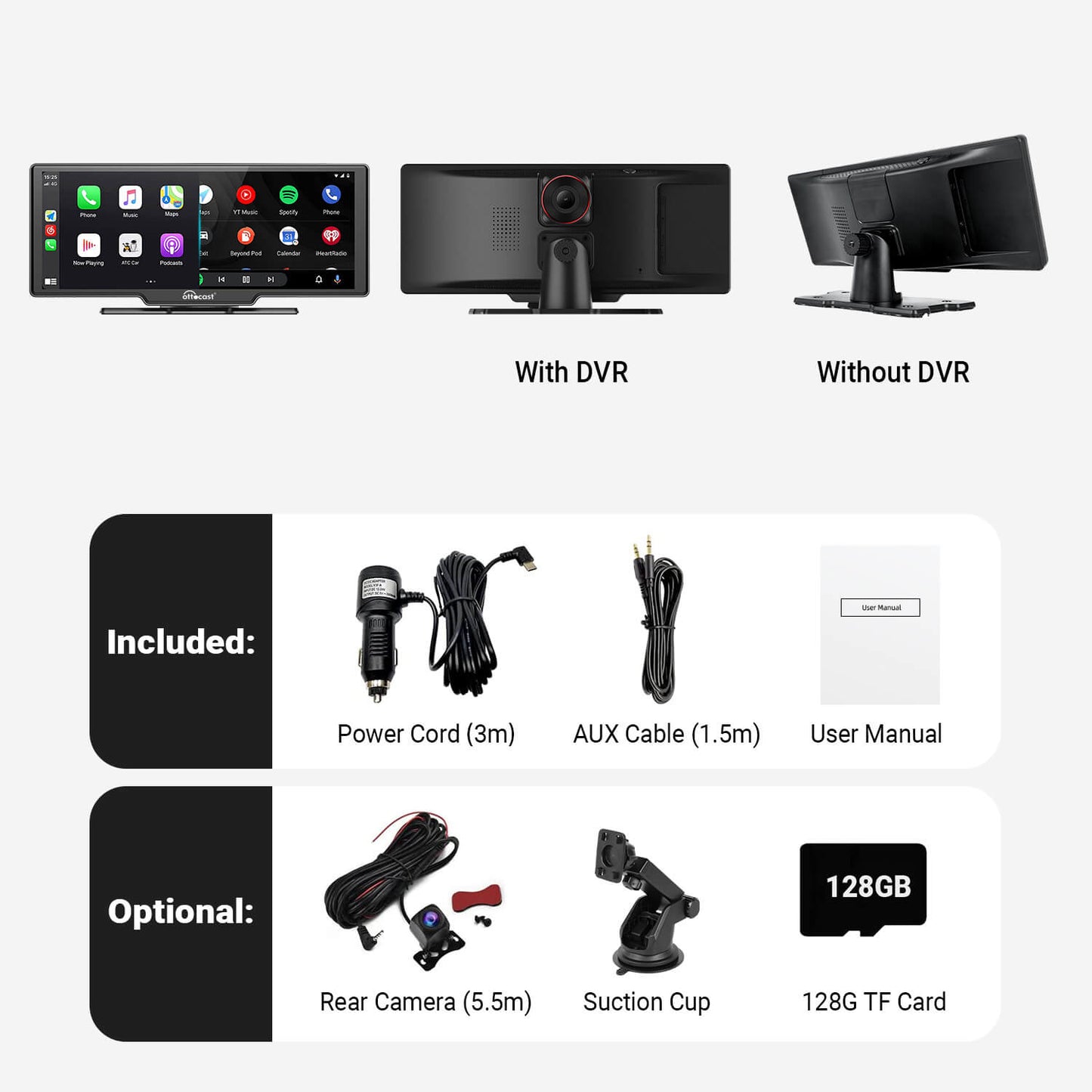 Producto casi agotado… ¡Compra ahora antes de que desaparezca! - Pantalla portátil para automóvil de 10" con Apple CarPlay y Android Auto