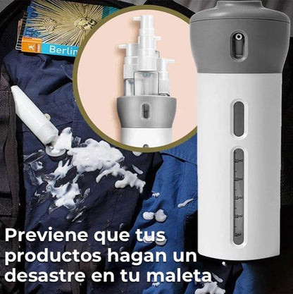 ViajaFácil 4 en 1: Dispensador Compacto de Líquidos