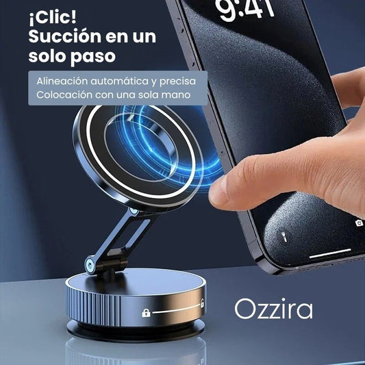 Soporte Magnético 360° para Celular – Succión al Vacío, Plegable y Giratorio
