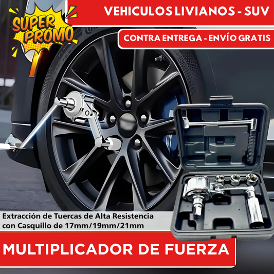 TorqueMaster™ – Multiplicador de Fuerza para Ruedas | Incluye Estuche Portátil y Llaves Intercambiables