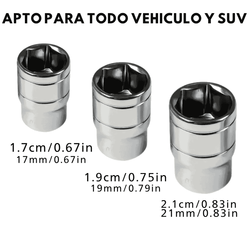 TorqueMaster™ – Multiplicador de Fuerza para Ruedas | Incluye Estuche Portátil y Llaves Intercambiables