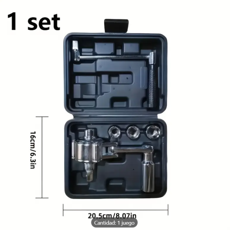 TorqueMaster™ – Multiplicador de Fuerza para Ruedas | Incluye Estuche Portátil y Llaves Intercambiables