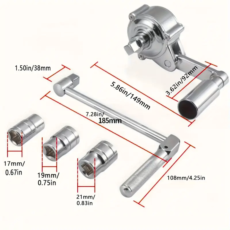 TorqueMaster™ – Multiplicador de Fuerza para Ruedas | Incluye Estuche Portátil y Llaves Intercambiables