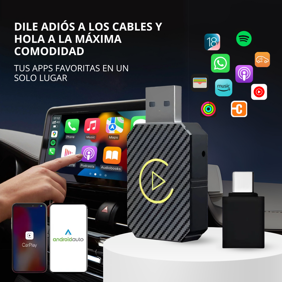 ¡EXCLUSIVO! USB CARPLAY SIN CABLES
