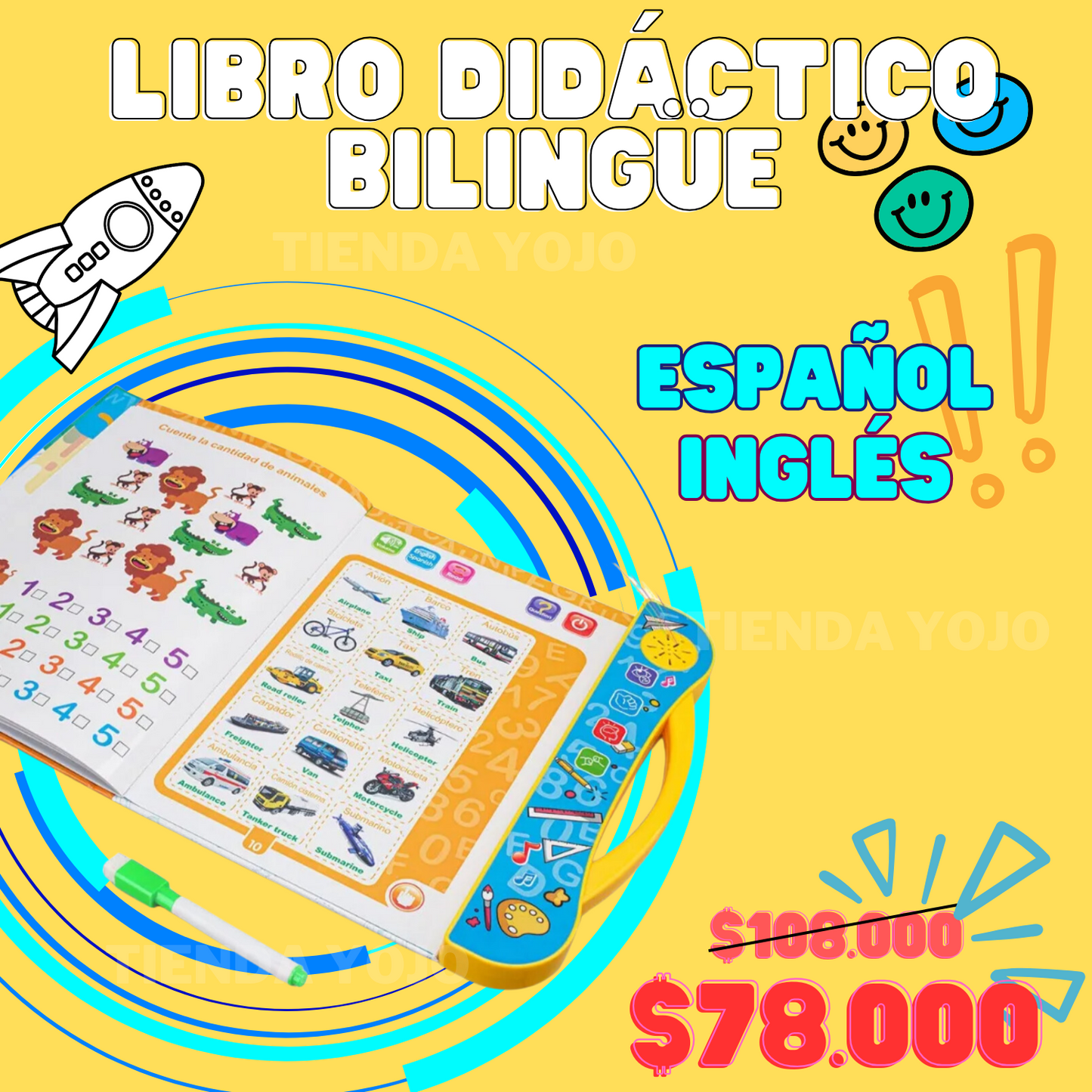 Libro Inteligente De Ingles Para Ninos