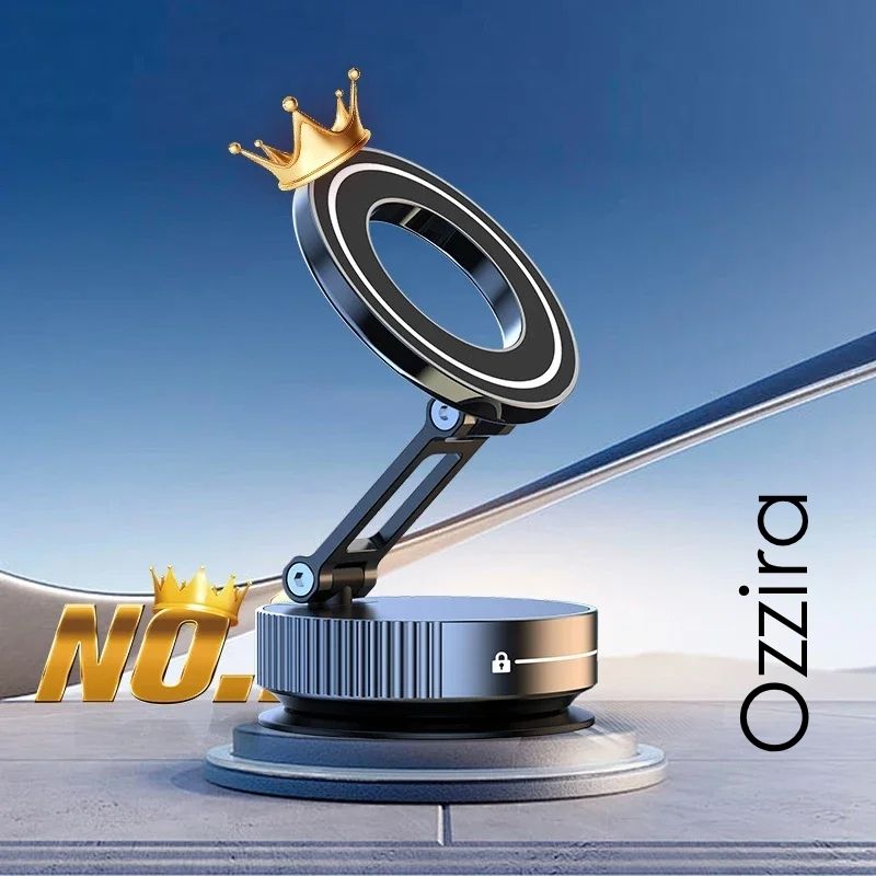 Soporte Magnético 360° para Celular – Succión al Vacío, Plegable y Giratorio