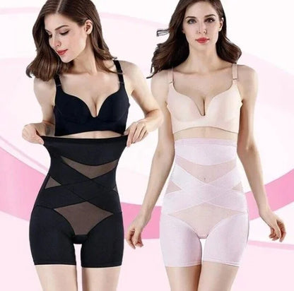 🔥 ¡CORRE QUE SE ACABA! 🔥 Nueva Panty faja de cintura alta, con compresión cruzada | Producto Exclusivo