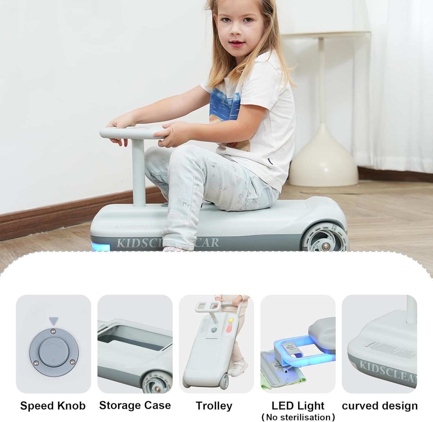 CARCLEENER DE 12V AUTO PARA NIÑOS-DIVERSION Y LIMPIEZA