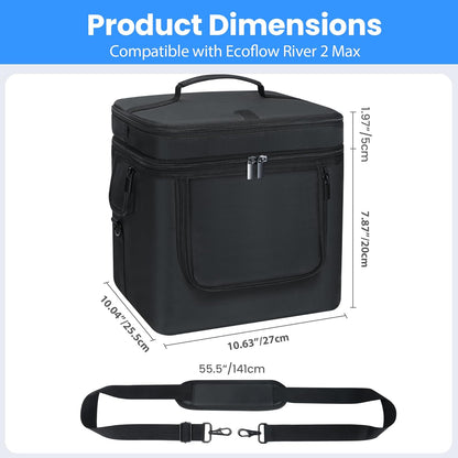 🔋 BOLSA DE TRANSPORTE PARA BATERIA ECOFLOW RIVER 2 MAX  🎒✨