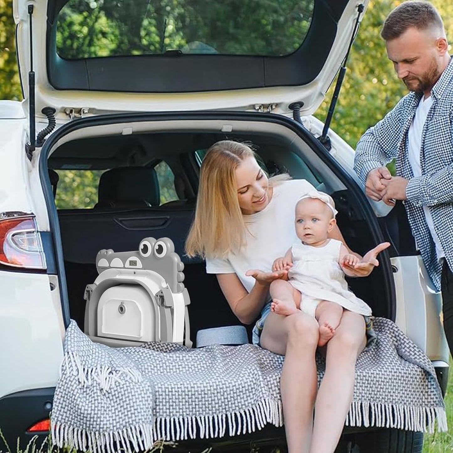 BAÑERA PLEGABLE PORTTIL PARA BEBE +TERMOMETRO INCLUIDO