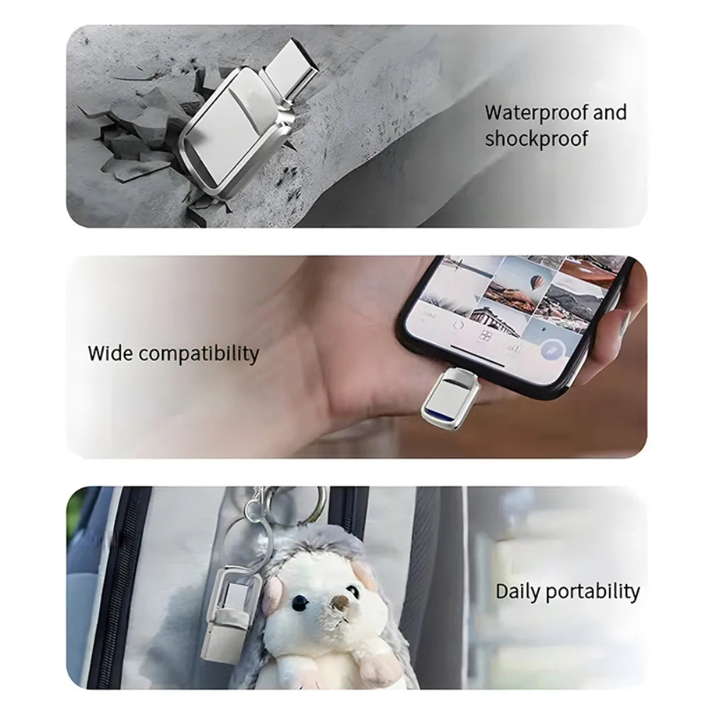 MEMORIA DE 2TB (FISICO Y VIRTUAL) TIPO C Y USB PARA MOVIL Y PC CON CLAVE