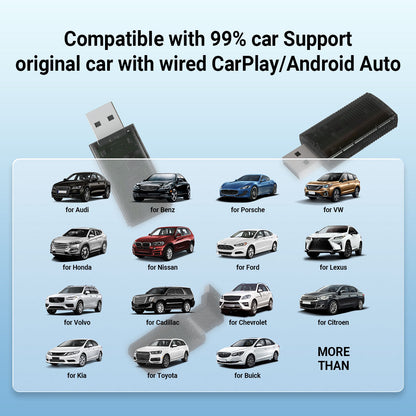 ⚡Upgrades⚡Mini Wireless CarPlay/Android Auto 2 in 1 Adapter
