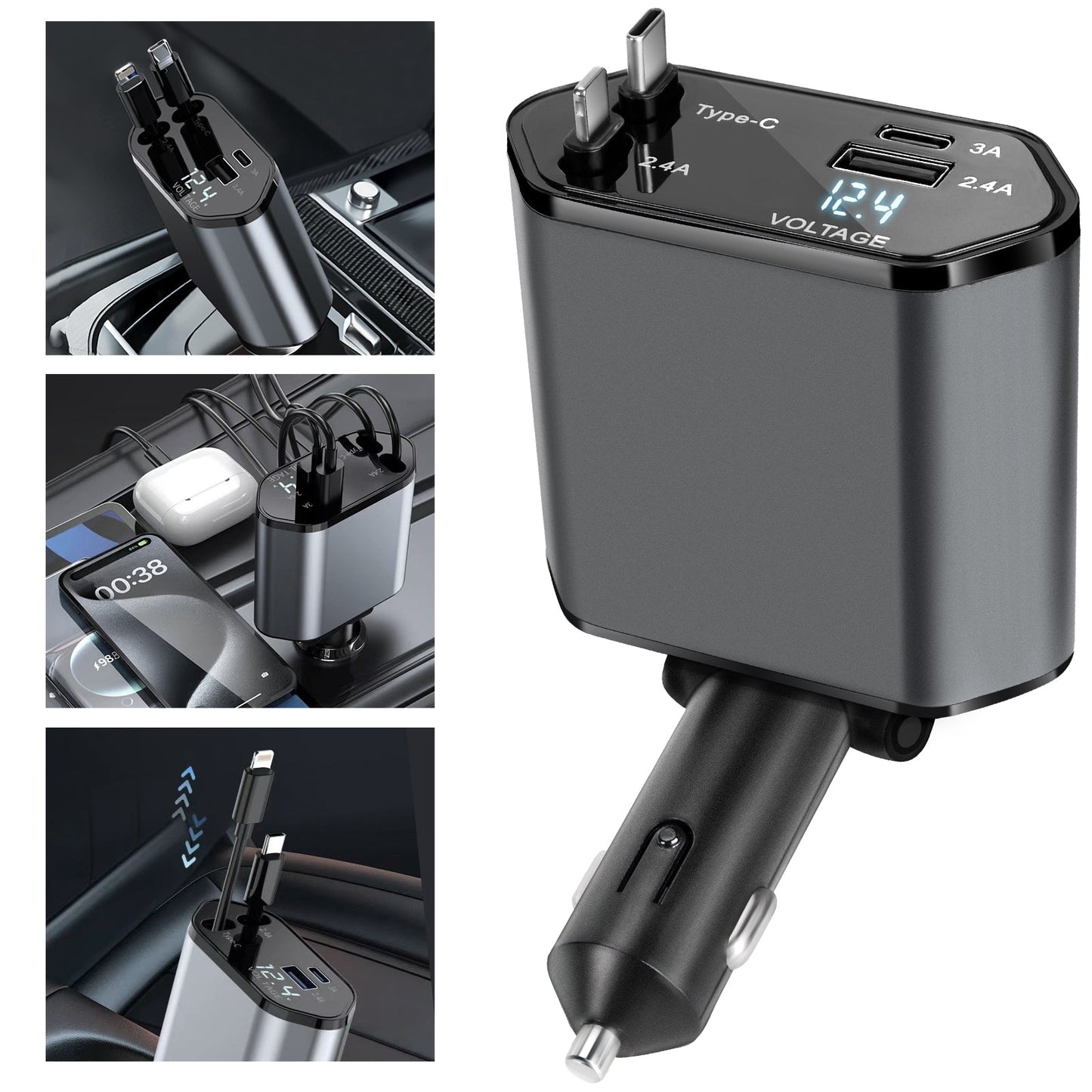 ¡OFERTA LIMITADA! APROVECHA ANTES DE QUE SE AGOTE 🔥 FlexCharge Pro - cargador retráctil para coche