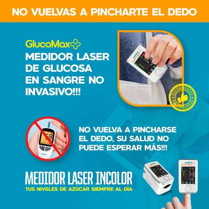 Oferta FLASH: Solo por las próximas 3 horas - Medidor de Glucosa en Sangre Multifunción Siemens 3 en 1, pulso, glucosa y presión + Envío gratis
