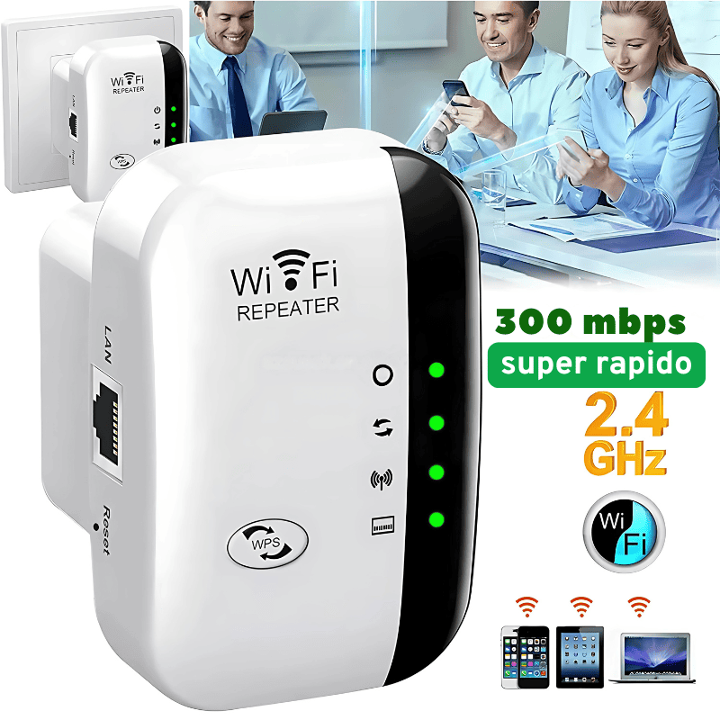 WiFiTurbo™ – Repetidor WiFi Potente para Toda la Casa | Amplificador de Señal con Instalación Fácil