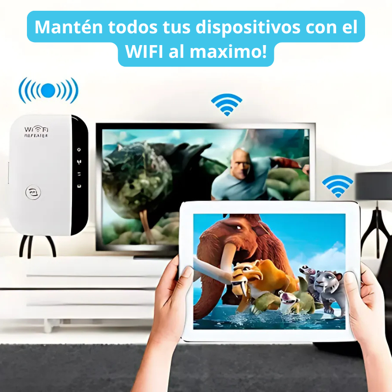 WiFiTurbo™ – Repetidor WiFi Potente para Toda la Casa | Amplificador de Señal con Instalación Fácil