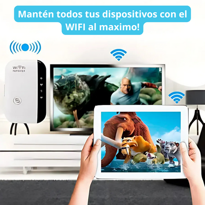 WiFiTurbo™ – Repetidor WiFi Potente para Toda la Casa | Amplificador de Señal con Instalación Fácil