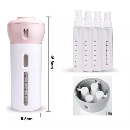 ViajaFácil 4 en 1: Dispensador Compacto de Líquidos