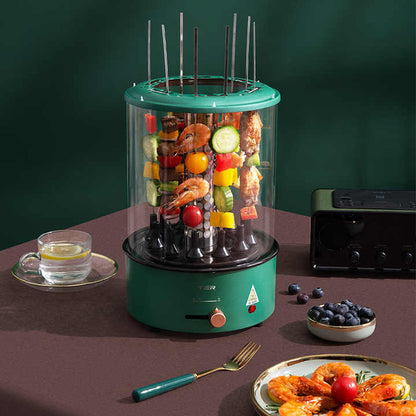 🔥🍖 PARRILLA DE BARBACOA AUTOMÁTICA GIRATORIA – SIN HUMO 🚫💨