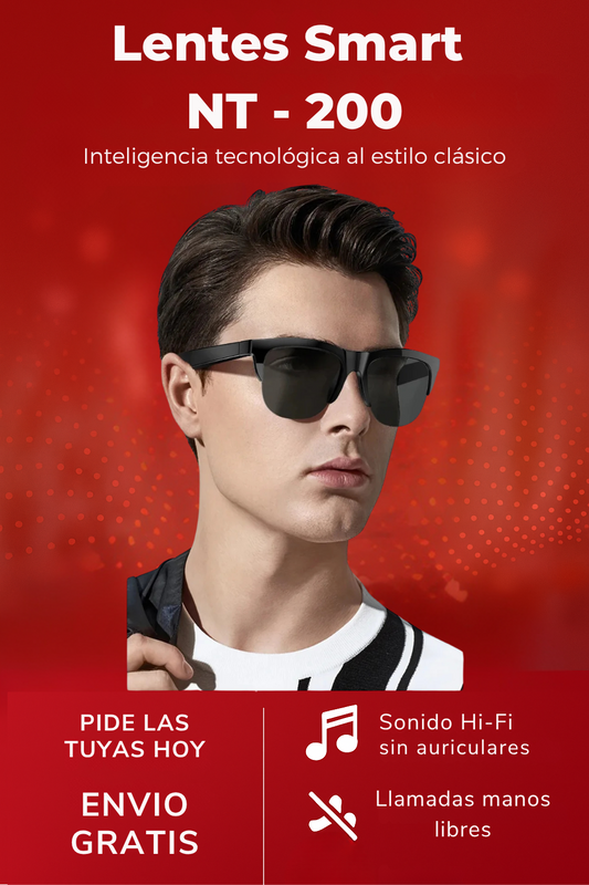 ¡OFERTA LIMITADA! APROVECHA ANTES DE QUE SE AGOTE 🔥 Lentes Smart ¡Inteligencia Tecnológica, estilo clásico!