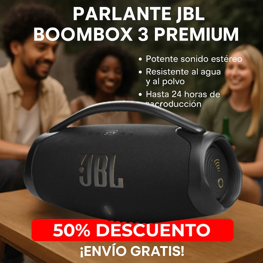 🚀 ¡LIQUIDACIÓN FINAL! Parlante JBL Boombox 3 Premium – Sonido Potente, Batería de Larga Duración y Resistencia al Agua
