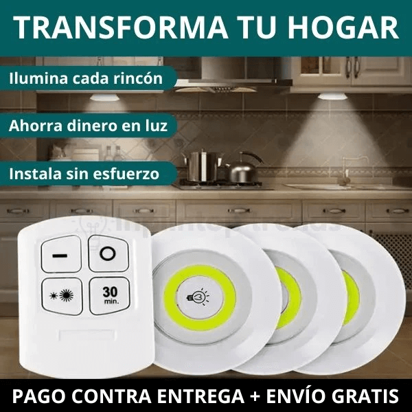 Ecoluz® - Luces Led Inalámbricas X3