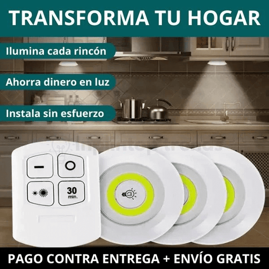 Ecoluz® - Luces Led Inalámbricas X3