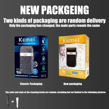 Afeitadora Eléctrica Premium – Doble Cuchilla, Carga USB y Recorte Preciso de Barba