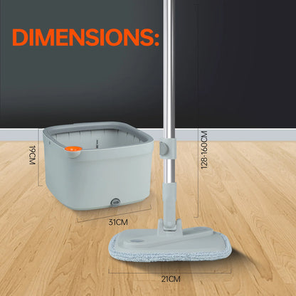 Spin Mop with Bucket Set with 4 Replaceable Mop Pads Home Cleaning Wet and Dry Mop Household 360 Flat Floor Mop and Bucket Set