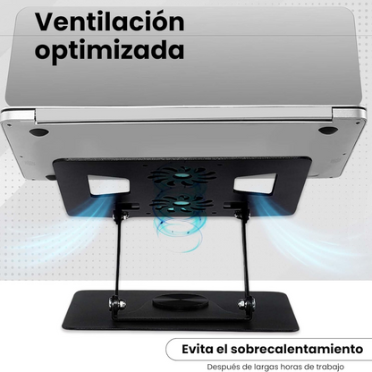 SOPORTE PARA PORTATIL METALICO - GIRATORIO - AJUSTABLE