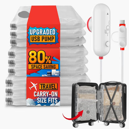 🤩BOMBA ELÉCTRICA USB | BOLSAS DE COMPRESIÓN AHORRA ESPACIO EN TUS VIAJES ✈️ 🧳✨