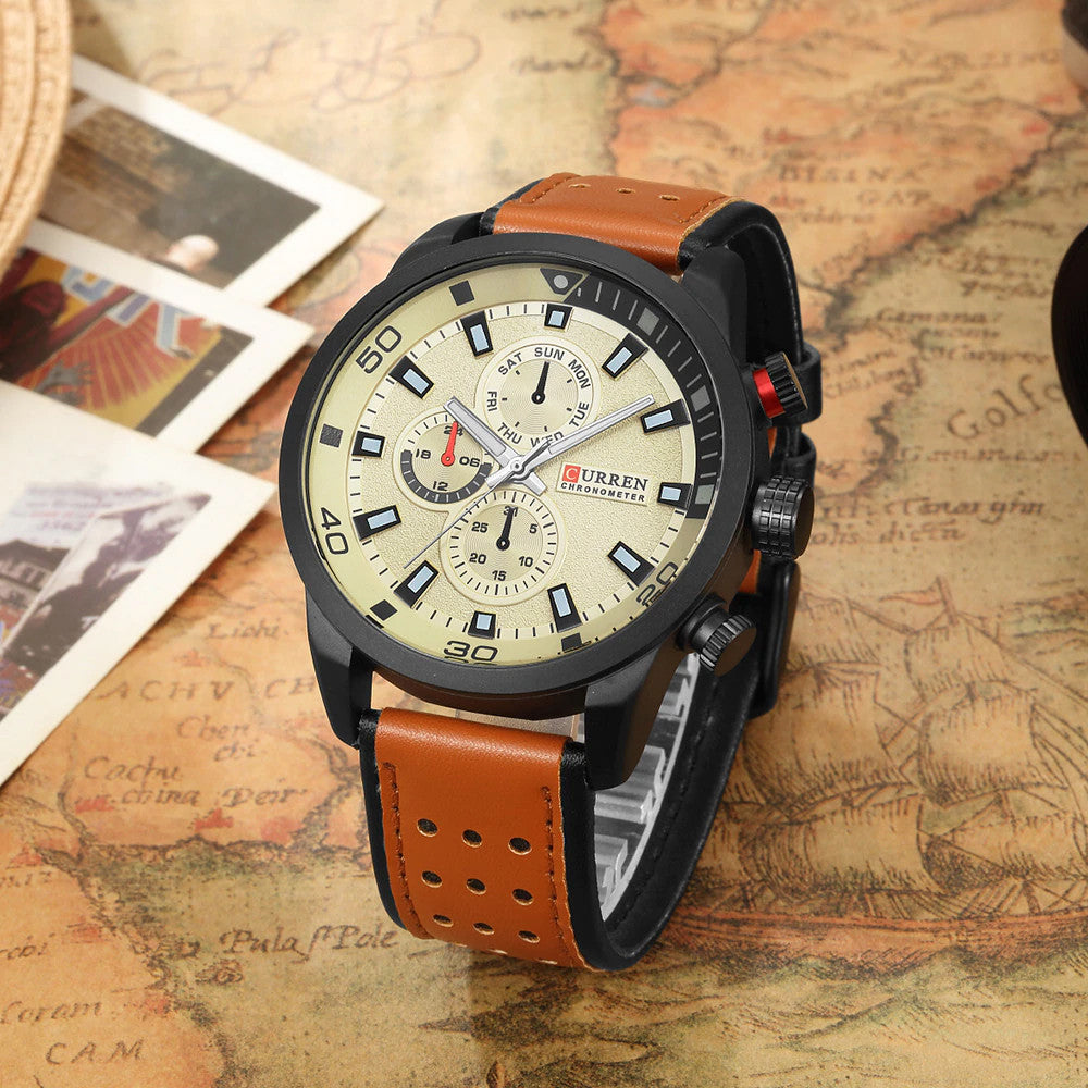 Reloj Curren 8250 Cuarzo con Correa de Cuero